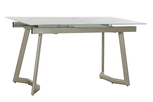 MESA COMEDOR CRISTAL 140X80X76 180 EXTENSIBLE