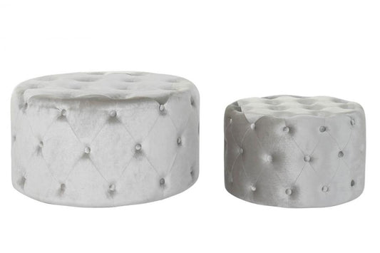 REPOSAPIES SET 2 VELVET MDF 78X78X42 TERCIOPELO