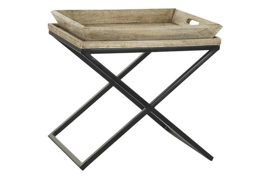 MESITA AUXILIAR MANGO METAL 55X45X53 BANDEJA