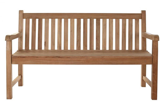 BANCO TECA 150X55X90 3 PLAZAS NATURAL MARRON