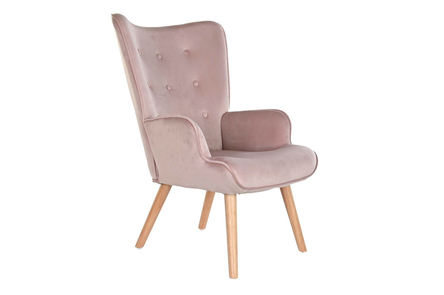 BUTACA POLIESTER MADERA 75X69X96 ROSA
