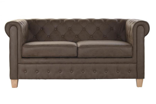 SOFA POLIESTER MADERA 151X82X70 MARRON OSCURO