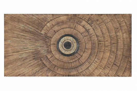 CABECERO CAMA MDF 180,5X3,5X90,5 CIRCULOS DORADO