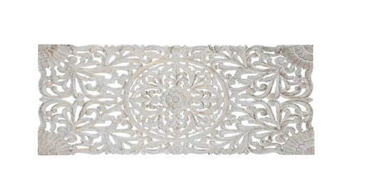 CABECERO CAMA MDF 182X3,5X91 MANDALA DECAPE BLANCO
