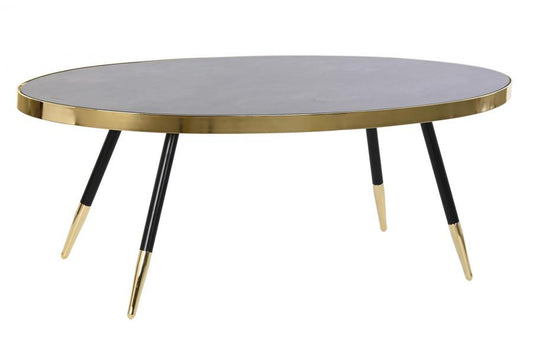 MESA CENTRO ACERO CRISTAL 110X50X41,5 SIMIL MARMOL