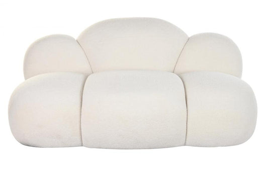SOFA POLIESTER 149X76X77 NUBE BORREGUITO BLANCO
