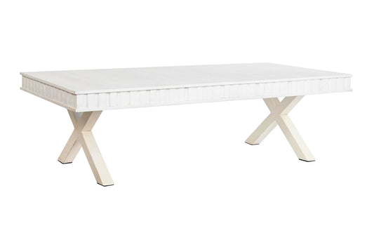 MESA CENTRO MANGO METAL 140X70X42 BLANCO