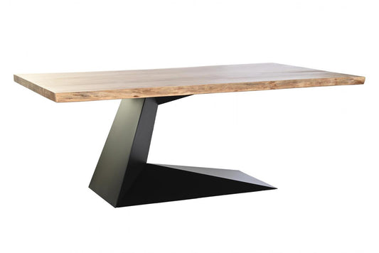 MESA COMEDOR ACACIA METAL 200X100X76 NATURAL