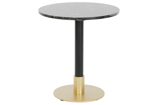 MESITA AUXILIAR METAL MARMOL 45X45X51 NEGRO