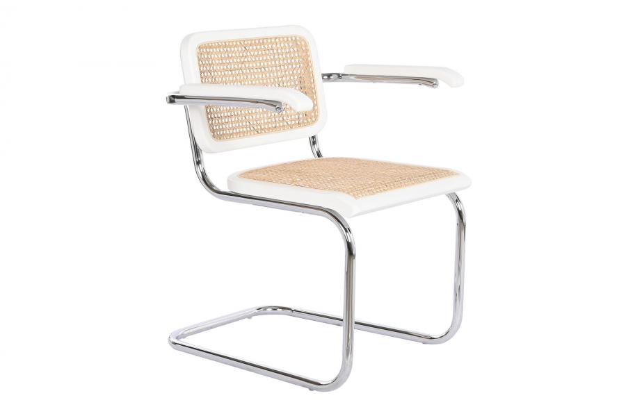 SILLA OLMO RATAN 65,5X62X79 BLANCO