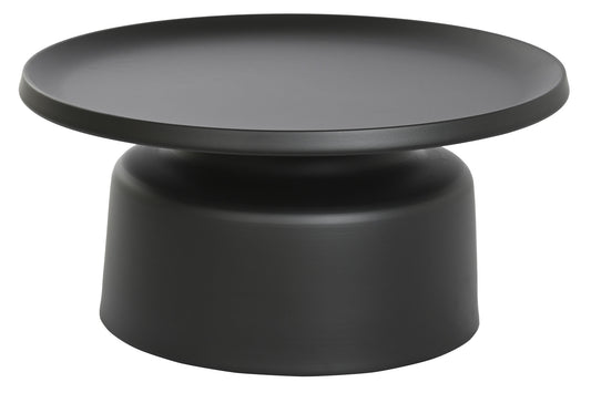 MESA CENTRO METAL 75X75X38 NEGRO