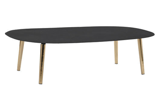 MESA CENTRO HIERRO 122X60X30 RUGOSO NEGRO