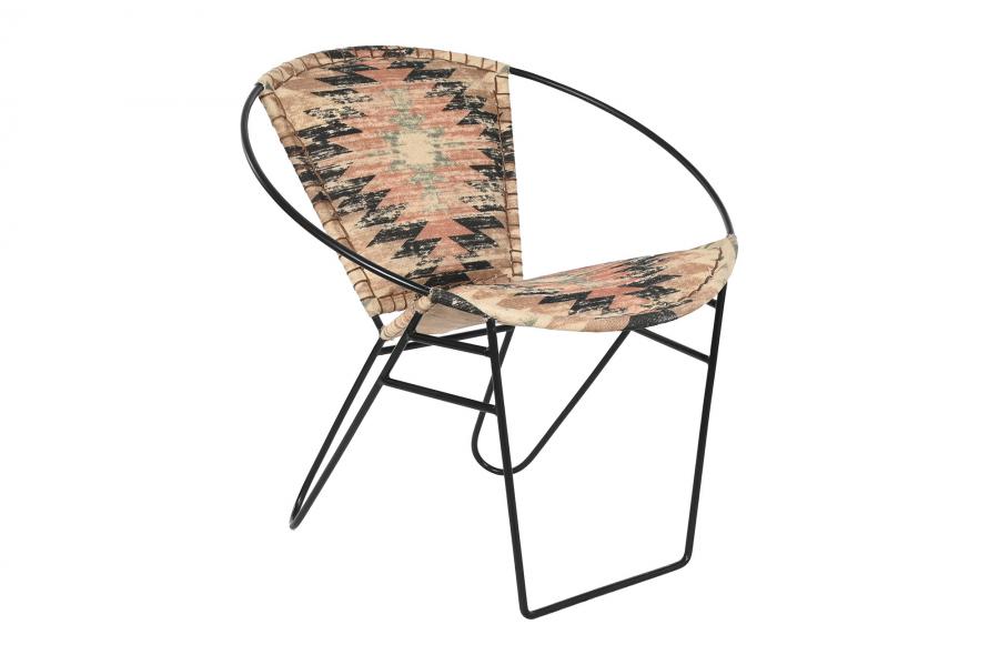 SILLA KILIM METAL 76X76X63 MULTICOLOR