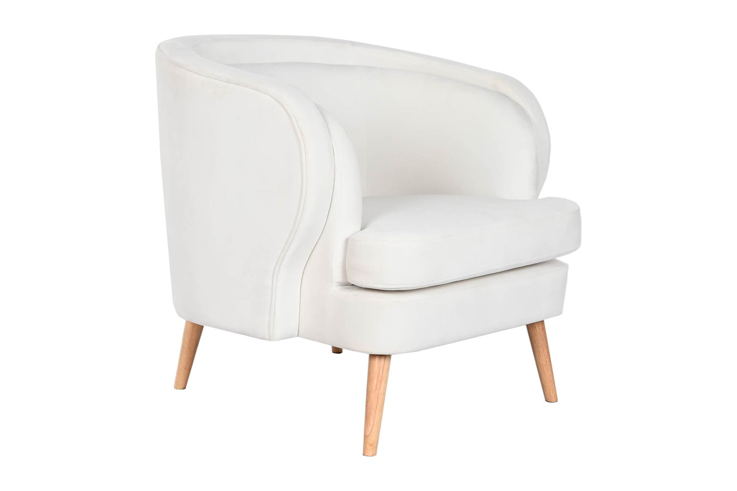 BUTACA POLIESTER MADERA 91X80X78 BLANCO