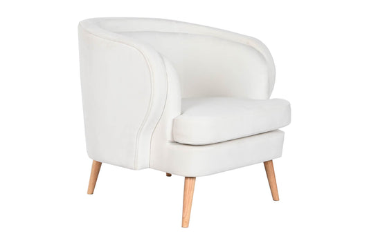 BUTACA POLIESTER MADERA 91X80X78 BLANCO
