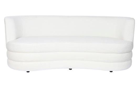 SOFA POLIESTER 193X92X79 BORREGUITO BLANCO