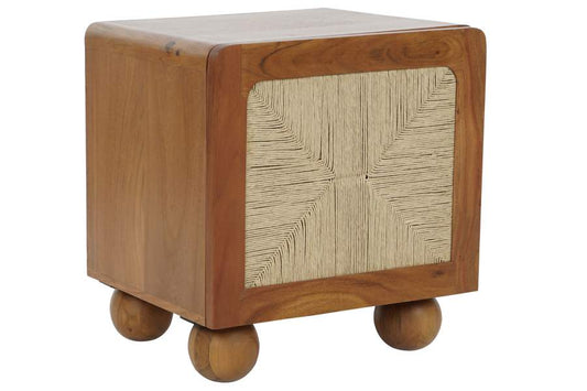 MESITA DE NOCHE ACACIA RATAN 50X40X50 TRENZADO
