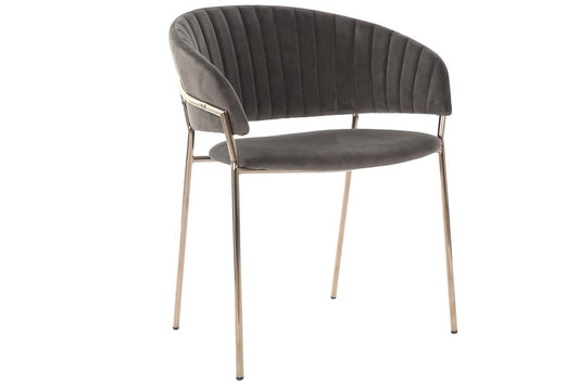 SILLA POLIESTER METAL 58X53X73 TERCIOPELO