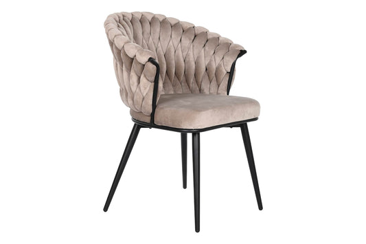 SILLA POLIESTER METAL 60X66X84 BEIGE
