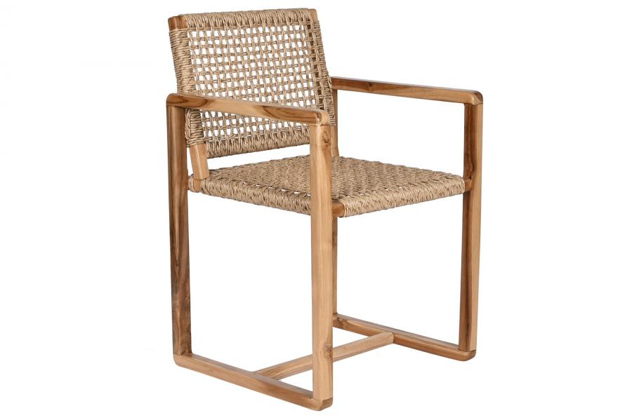 SILLA TECA RATAN 54X53X83 NATURAL
