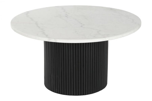 MESA CENTRO MARMOL MDF 80X80X42 BLANCO