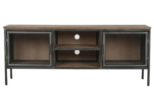 MUEBLE TV MADERA METAL 137X40X55 NATURAL
