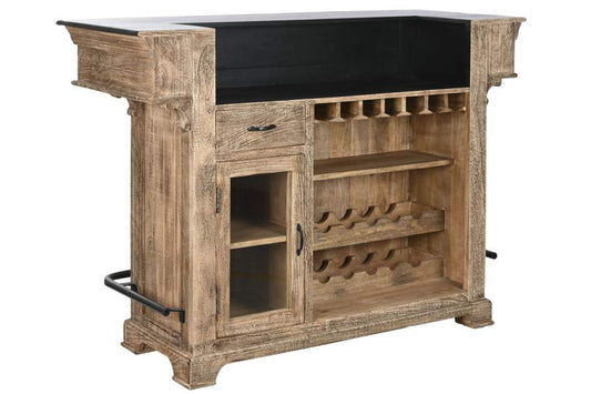 MUEBLE BAR MANGO METAL 152X61X107 BARRA NATURAL