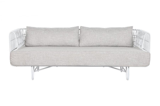 SOFA METAL POLIESTER 180X66X66 BLANCO