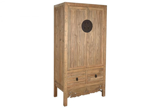 ARMARIO ABETO METAL 88X52X180 TALLADO NATURAL