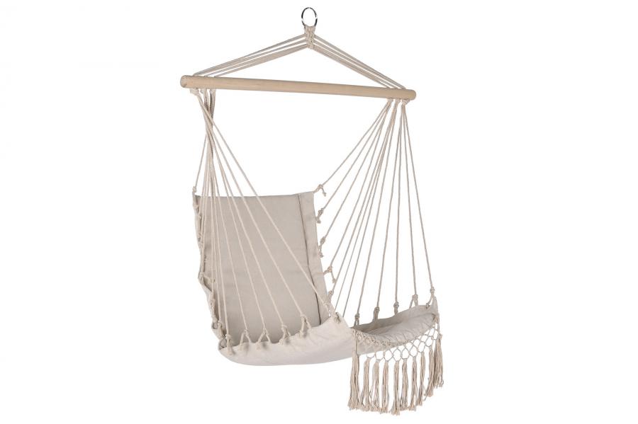 SILLA COLGANTE ALGODON ABETO 90X50X130 BLANCO