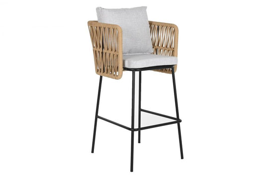 TABURETE ACERO POLIESTER 59X58X100 GRIS