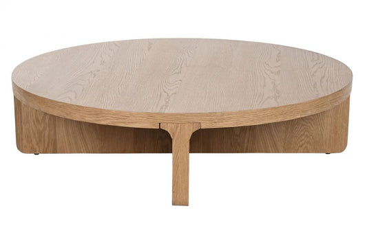 MESA CENTRO ROBLE MDF 121X121X31,5 VENEER NATURAL