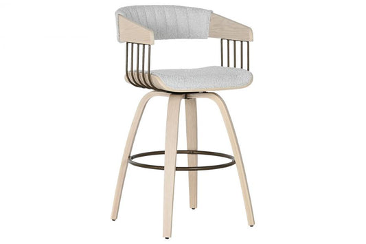 SILLA MADERA POLIESTER 51X55X76,5 GRIS