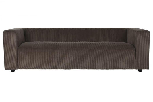 SOFA POLIESTER 224X95,5X66,5 MARRON