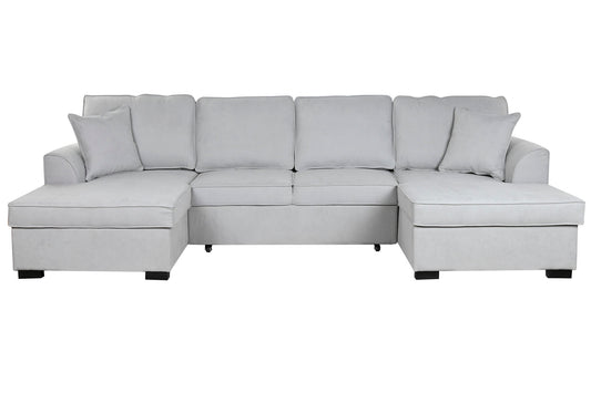 SOFA CAMA POLIESTER 298X154X92 GRIS