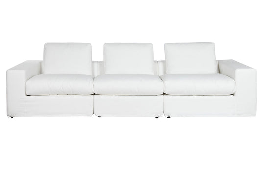 SOFA POLIESTER PLUMA 286X95,5X57 DESENFUNDABLE