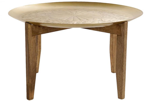 MESA CENTRO MANGO 75X75X44 MESA CAFE MANGO LATON