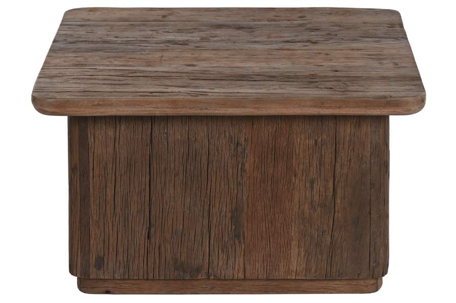 MESA CENTRO MADERA RECICLADA 70X70X39 MARRON