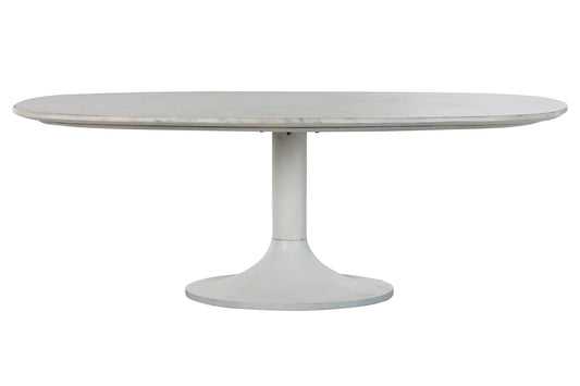 MESA CENTRO METAL MARMOL 120X70X39 BLANCO