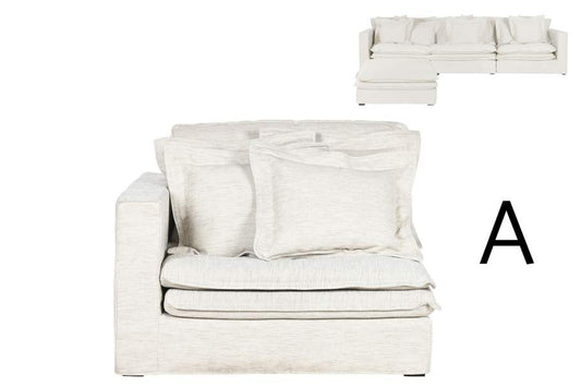 MODULO SOFA IZQ/DER POLIESTER 120X120X95 2 COJINES