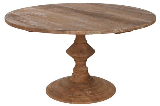 MESA REDONDA COMEDOR TECA RECICLADA 140X140X75