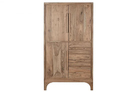 ARMARIO ACACIA 90X45X160 MARRON CLARO
