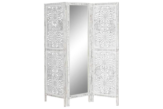 BIOMBO MANGO ESPEJO 152X2X182 DECAPE BLANCO