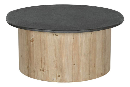 MESA CENTRO ABETO 90X90X40 MARRON OSCURO