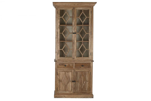 VITRINA MADERA RECICLADA OLMO 100X45X220 NATURAL
