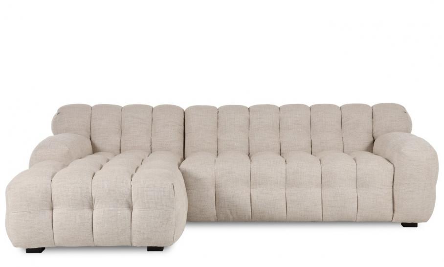 SOFA POLIESTER 272X168X76 CHAISELOUNGE BEIGE