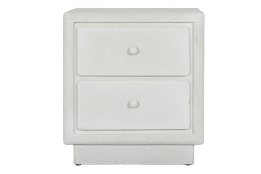 MESITA DE NOCHE MDF 48X36X53 RUGOSO BLANCO