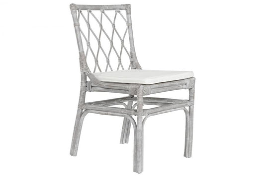 SILLA RATAN 50X56X85 CON COJIN DECAPE BLANCO