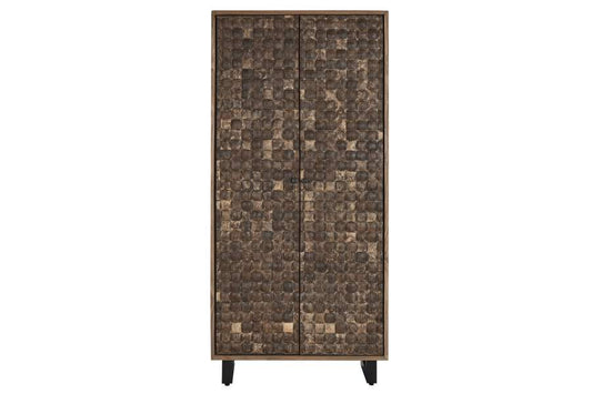 ARMARIO TECA RECICLADA COCO 80X40X200 2 PUERT