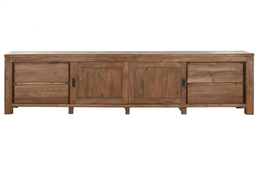 MUEBLE TV TECA RECICLADA 250X45X60 2 PURT 4 CAJ